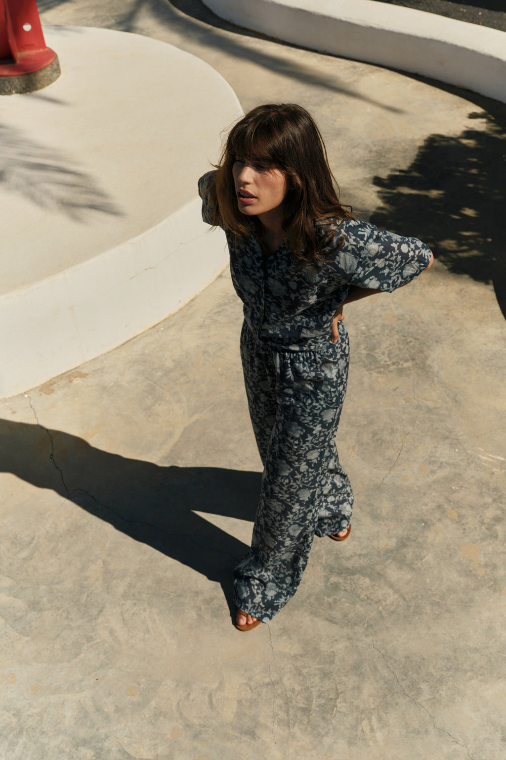 Indi & Cold Wide Leg Pants (MC183) - Indigo