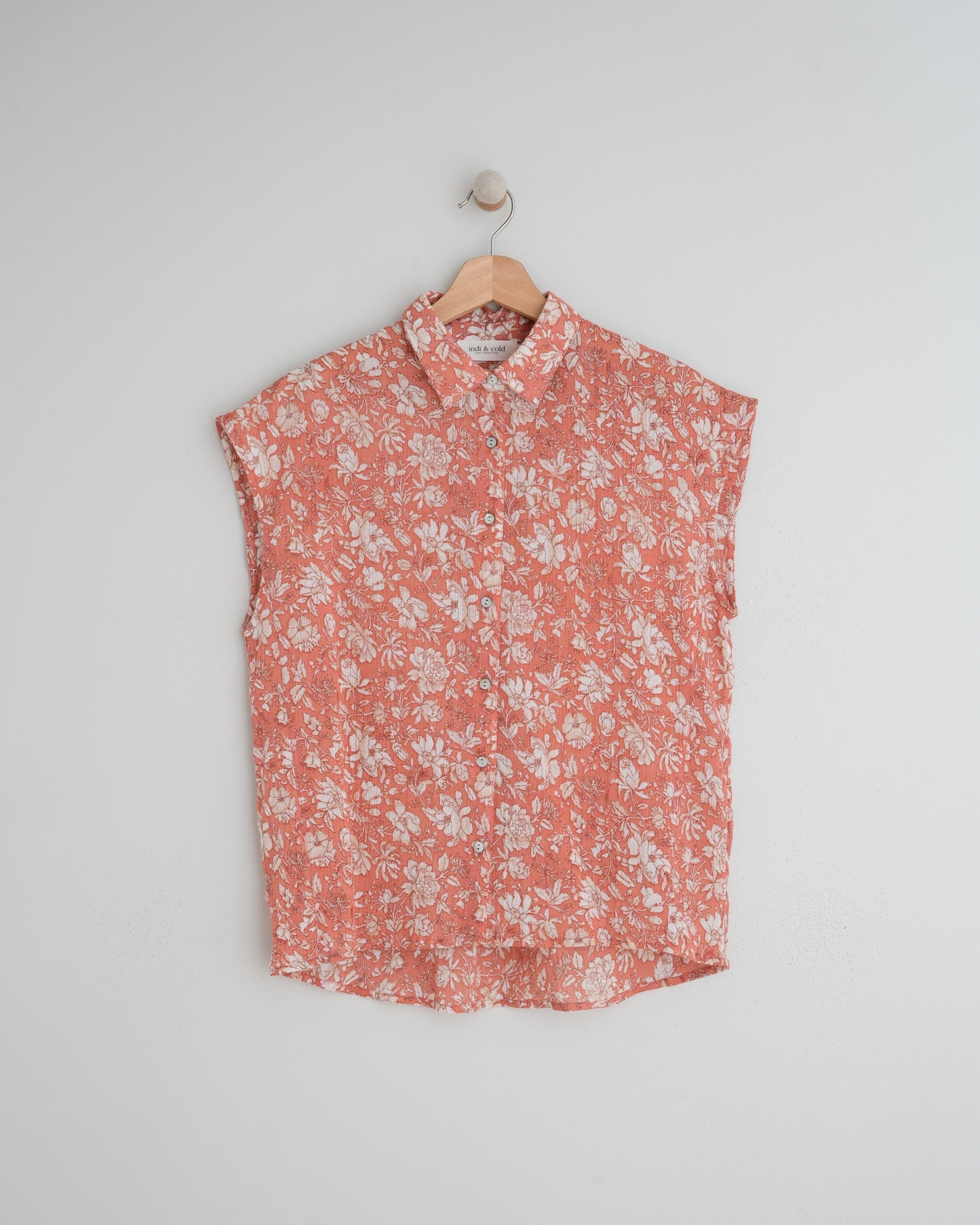 Indi & Cold Cap Sleeve Shirt (MI195) - Rosa Acido