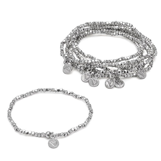 Vestopazzo Diamonds Elastic Bracelet (MI2056) - Silver