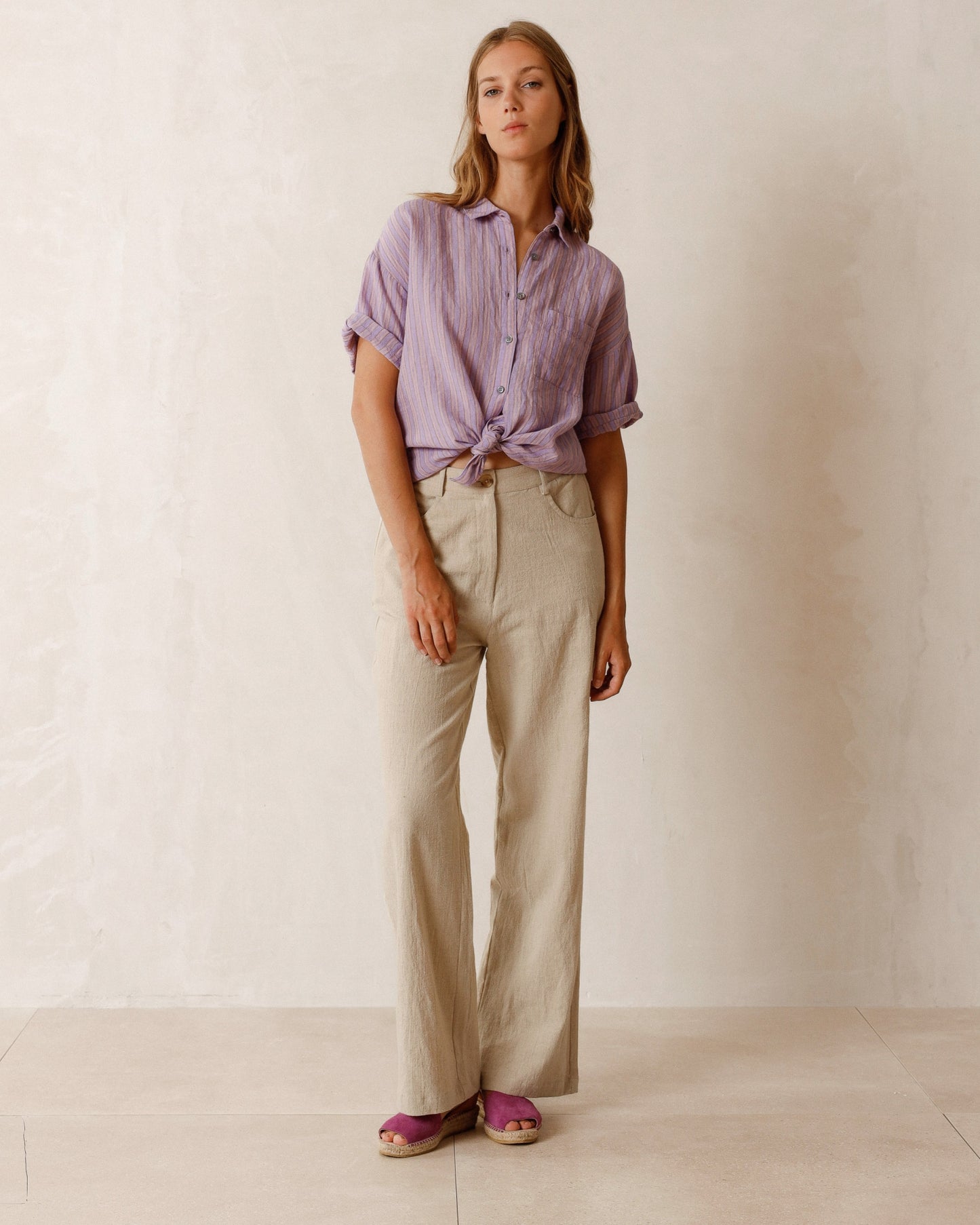 Indi & Cold Straight Leg Rustic Pant (MI207) - Lino