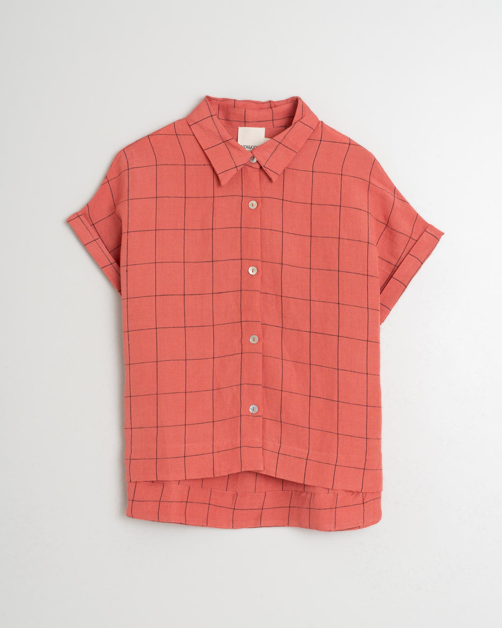 Indi & Cold Windowpane Check Shirt (MI221) - Sandia