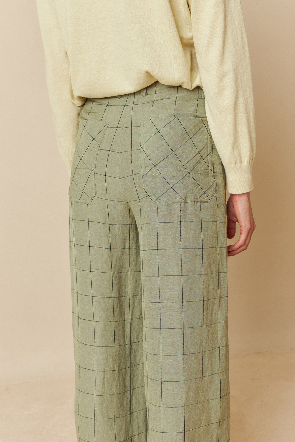 Indi & Cold Windowpane Check Pants (MI224) - Liquen