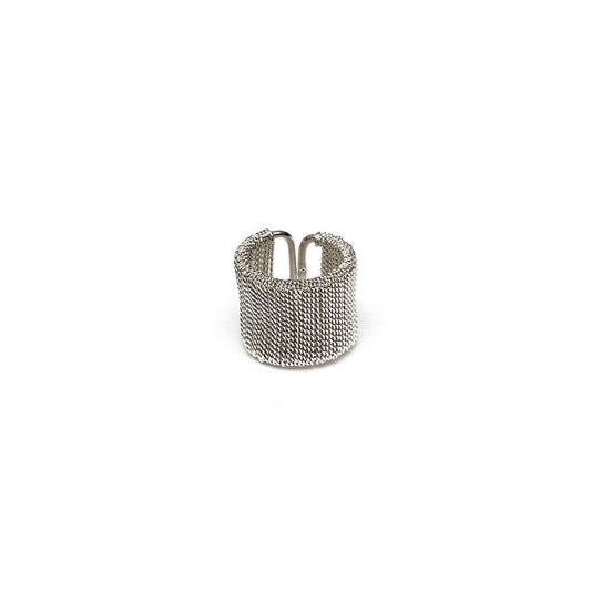Vestopazzo Thin Braided Wire Band Ring (MI5038) - Silver