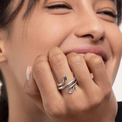 Vestopazzo Smooth Snake Ring (MI5052) - Silver
