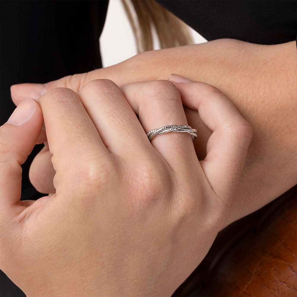 Vestopazzo Torchon Ring (MI5056) - Silver