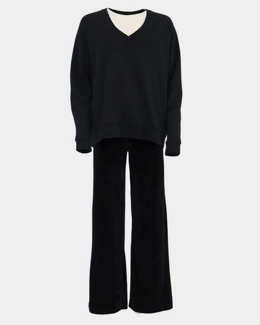 Maya Melbourne Ava Velour Pant - Black