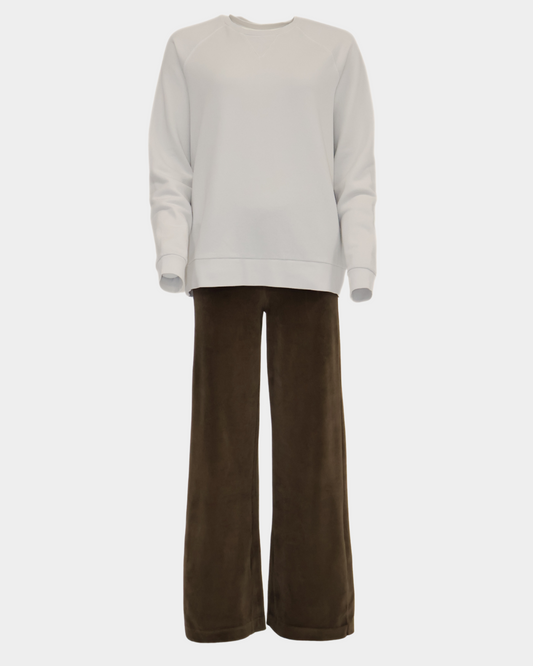 Maya Melbourne Ava Velour Pant - Chocolate