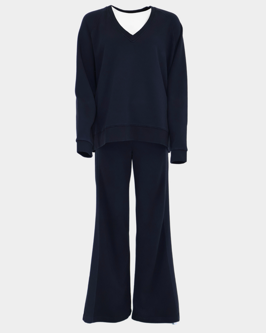 Maya Melbourne Venetia Wide Leg Sweat Pant - Dark Navy