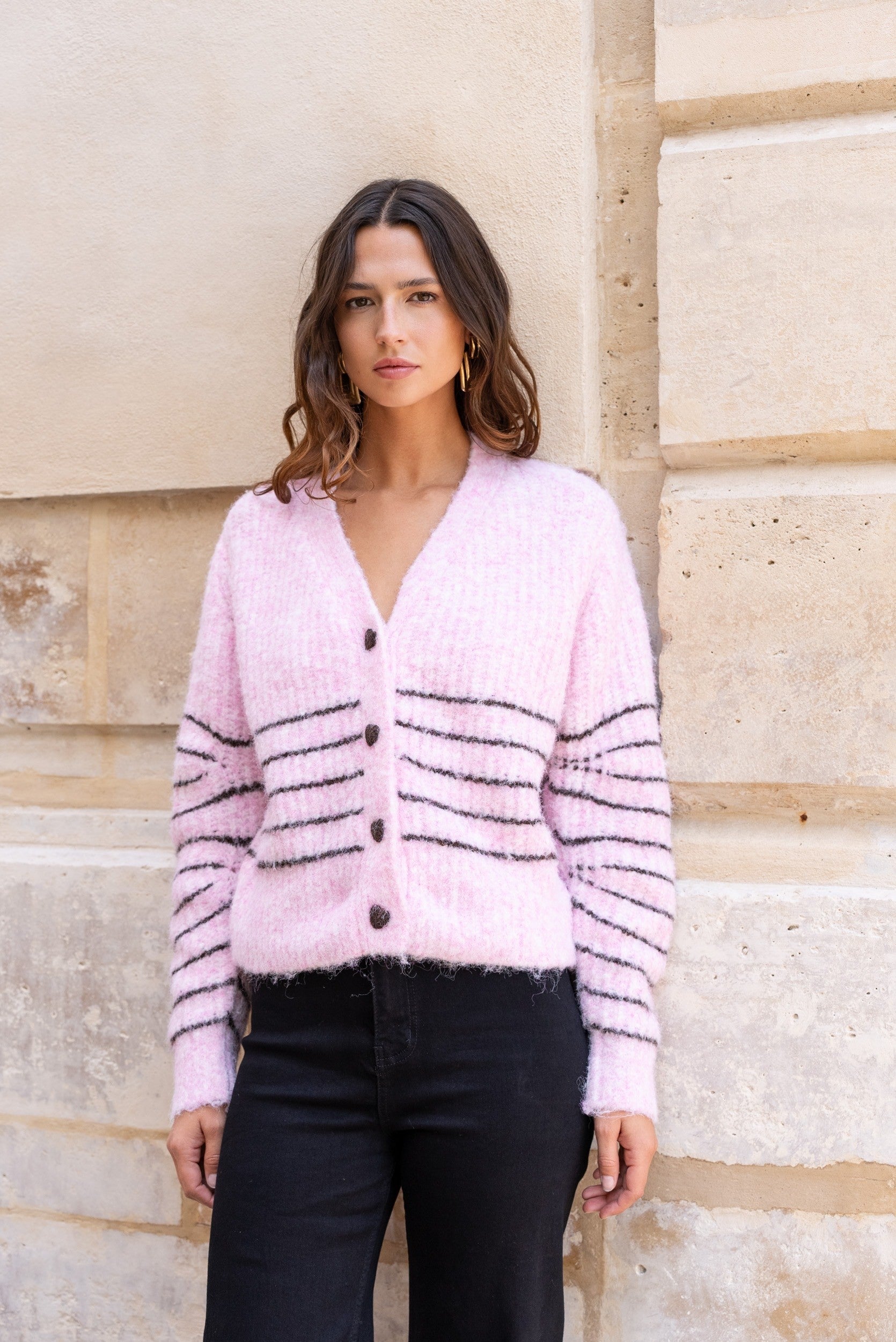 Maison Onado Sigourney Cardigan - Rose