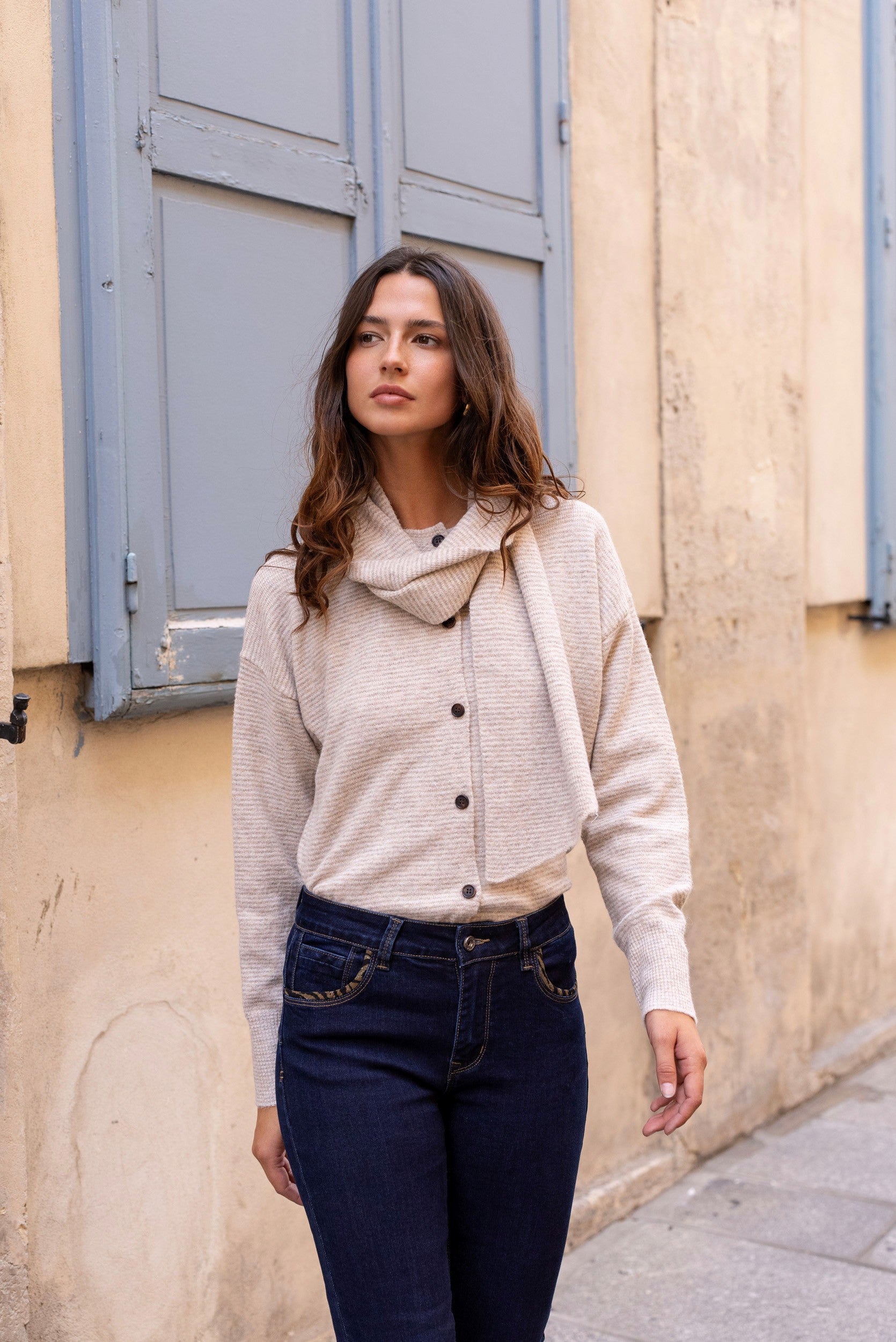 Maison Onado Prue Cardigan - Taupe