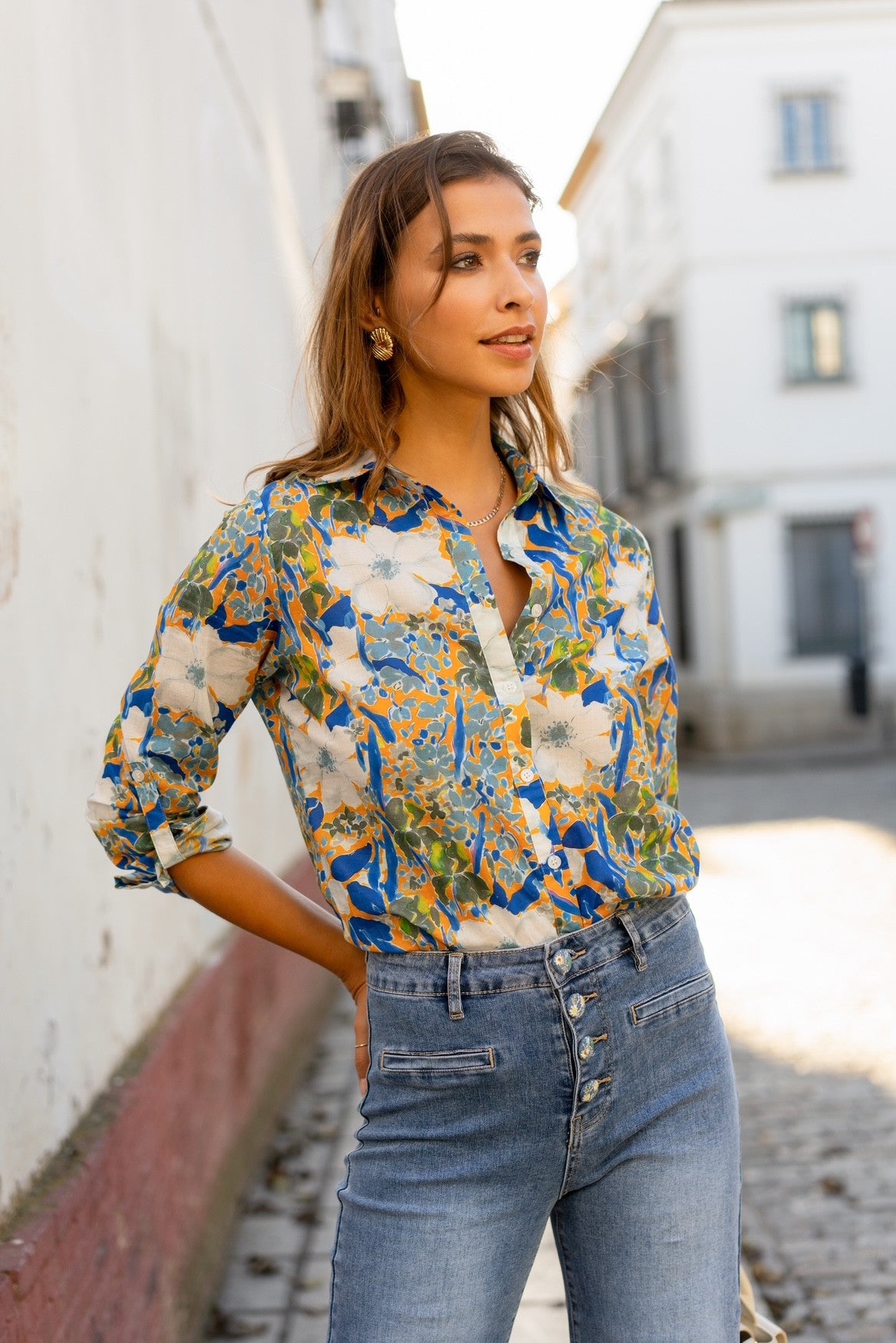 Maison Onado Carla Shirt - Indigo