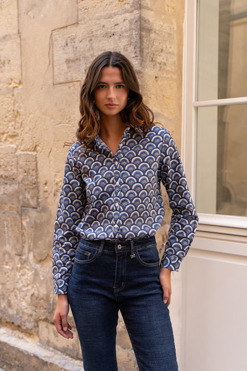 Maison Onado Lunette Shirt - Navy