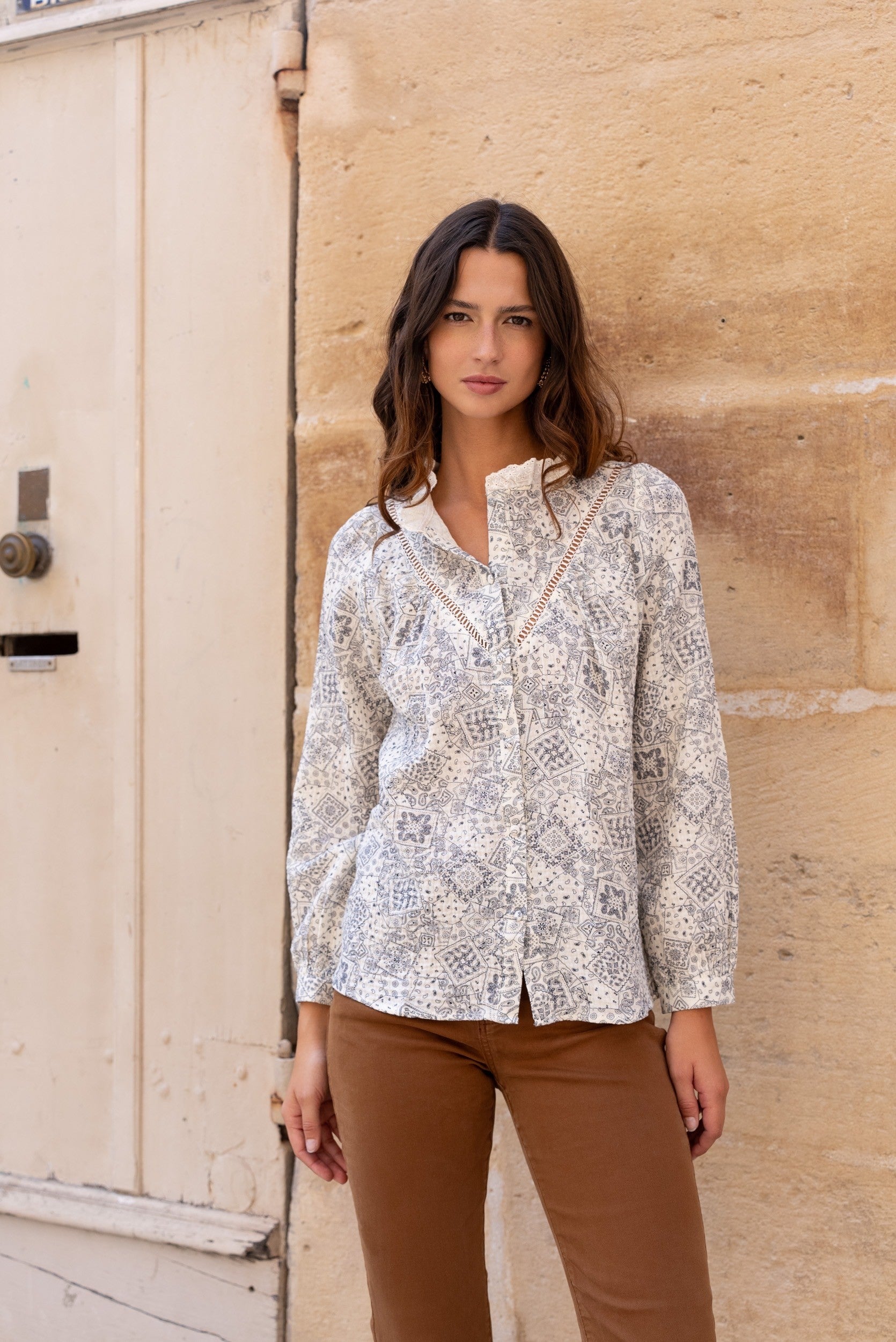 Maison Onado Oriane Shirt - Bleu