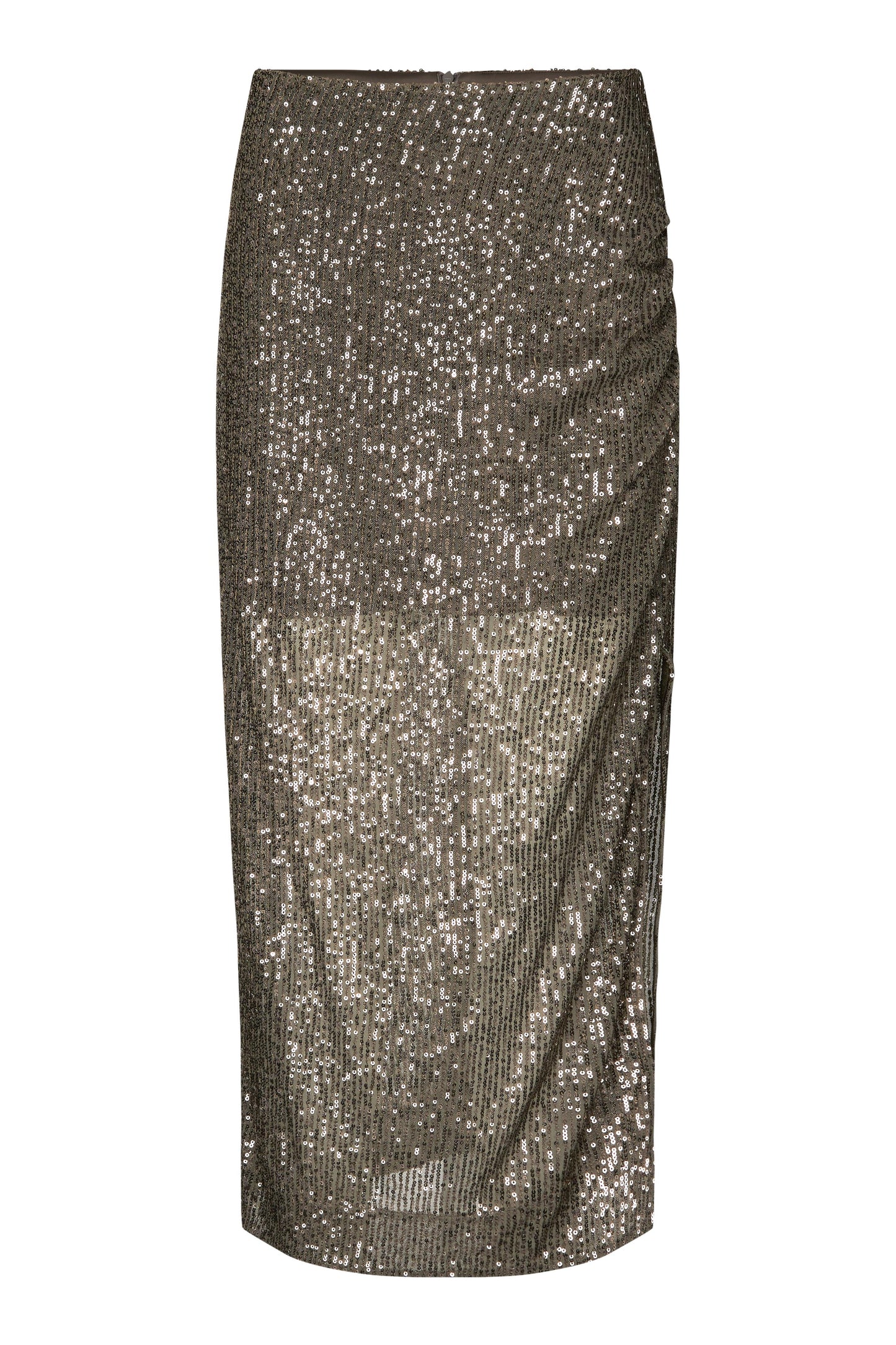 Second Female Moonshine Sequin Pencil Skirt - Major Brown