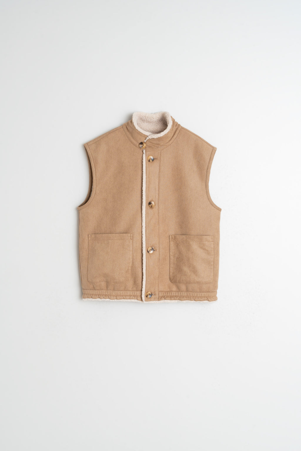 Indi & Cold Reversible Teddy Vest (MT671) - Crudo
