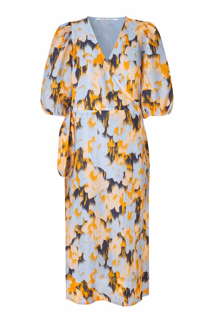 Second Female Marigold Wrap Dress - Heather