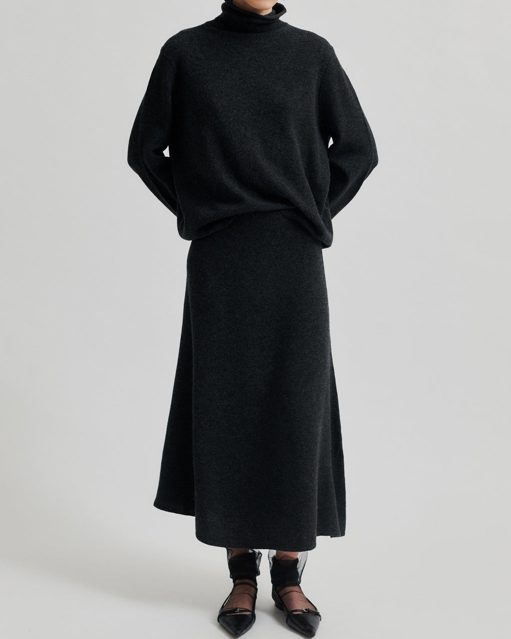 Second Female Neva Knit Skirt - Dark Grey