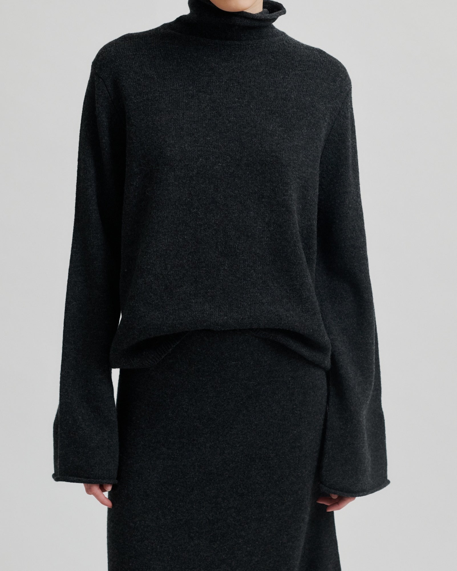 Second Female Neva Knit Skirt - Dark Grey