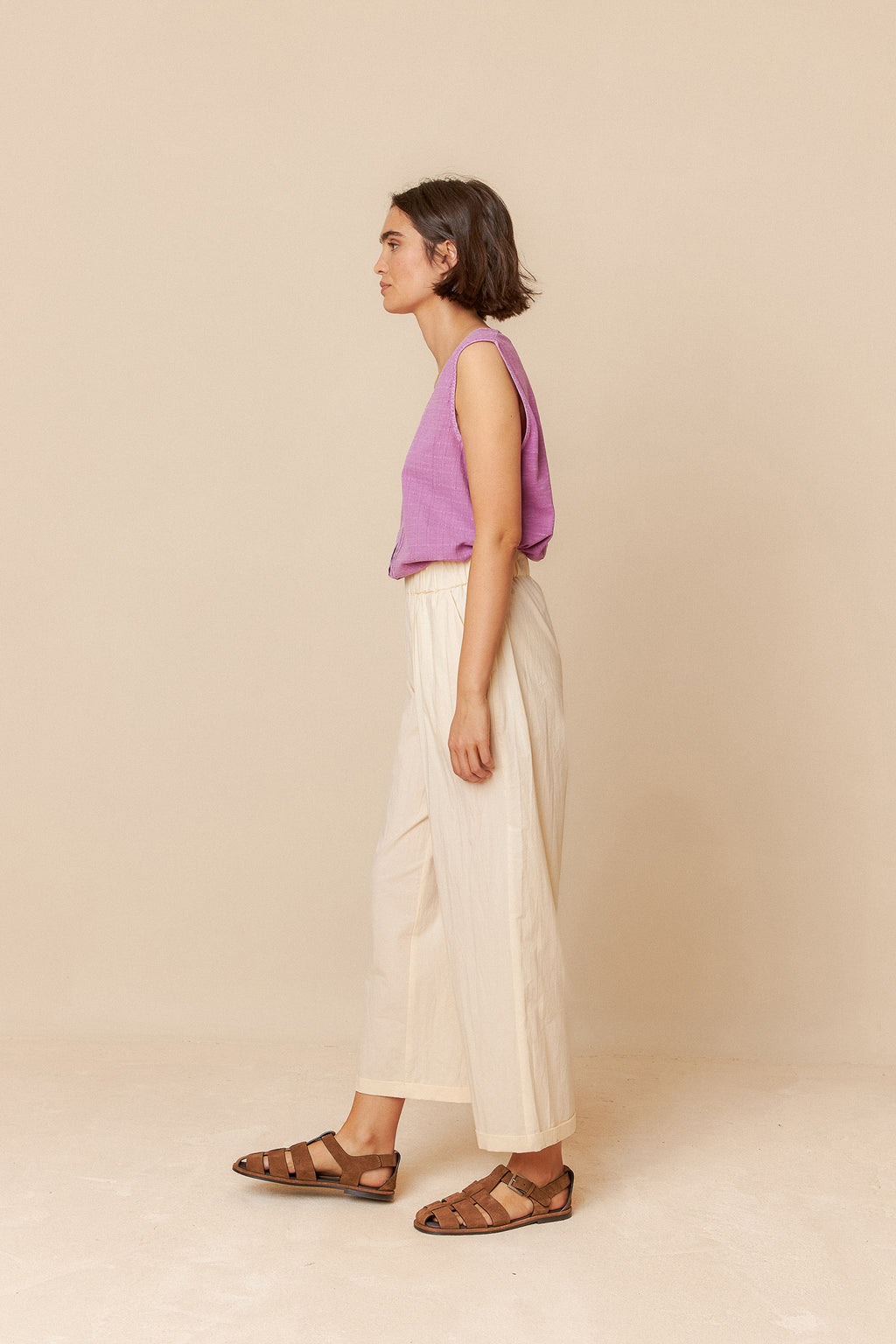 Indi & Cold Poplin Crop Pant (NJ291) - Crudo