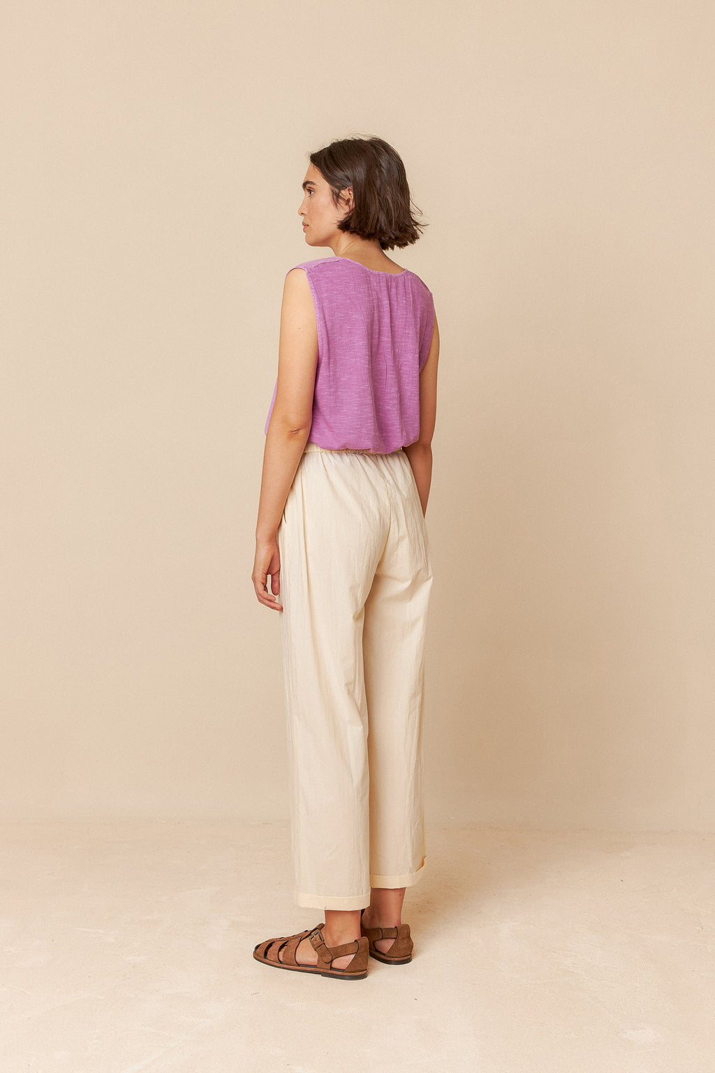 Indi & Cold Poplin Crop Pant (NJ291) - Crudo