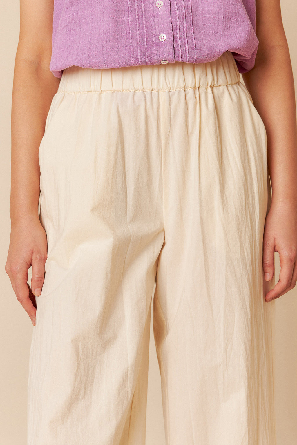 Indi & Cold Poplin Crop Pant (NJ291) - Crudo