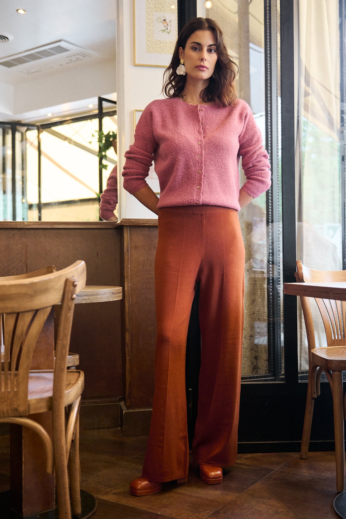 Nathael Paris Emile Trouser - Terracotta