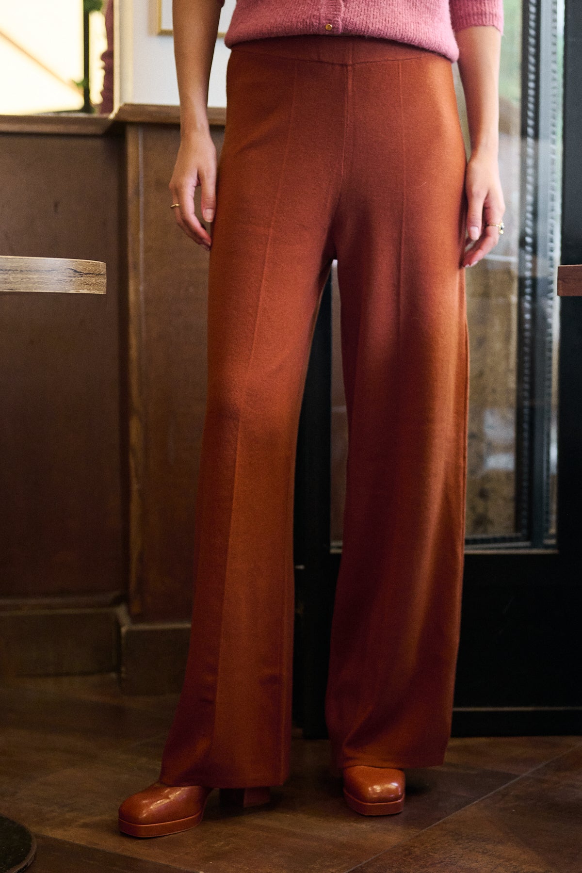 Nathael Paris Emile Trouser - Terracotta