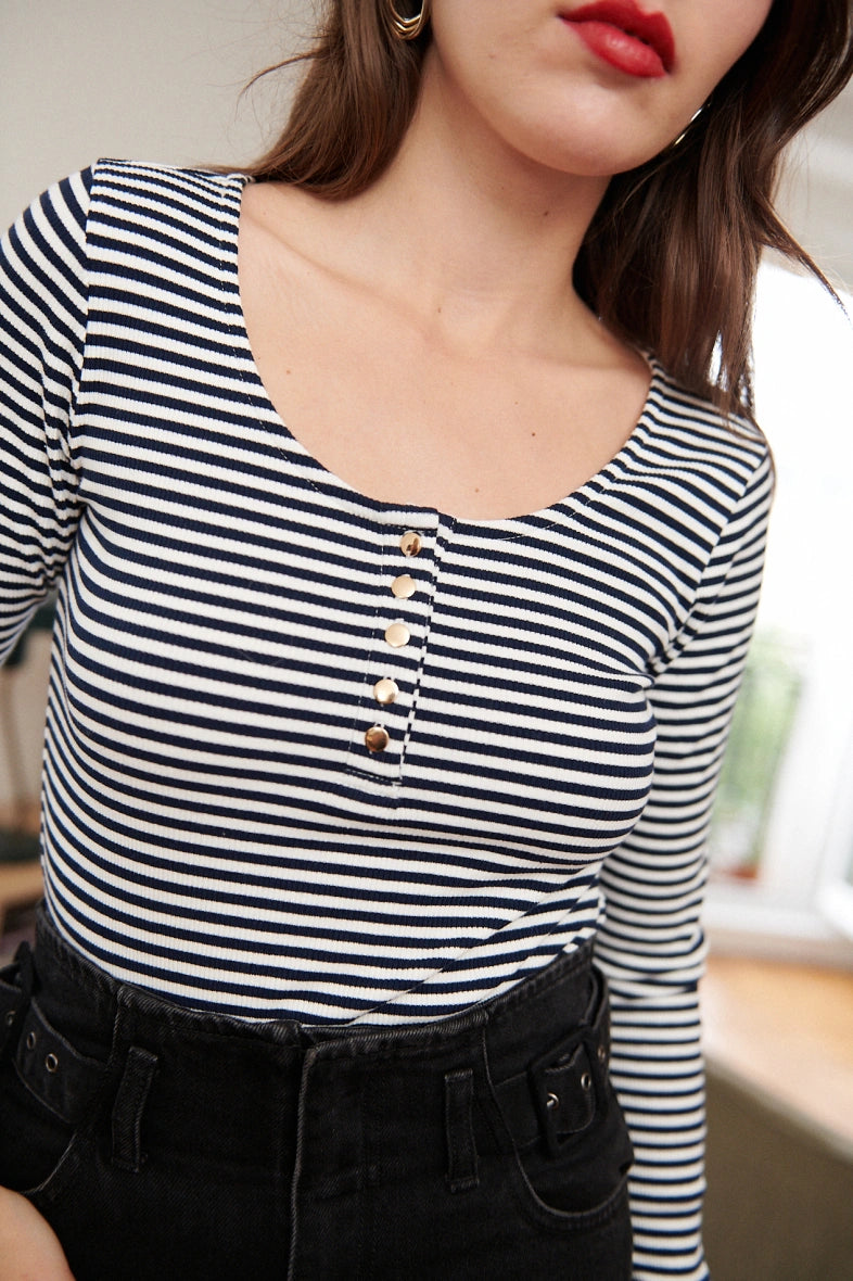 Nathael Paris Simone Top - Navy