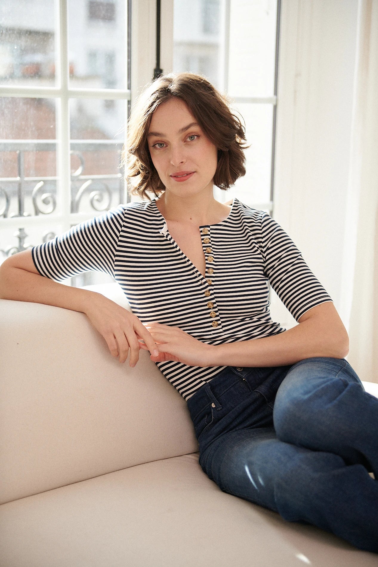 Nathael Paris Bellamy Top - Navy