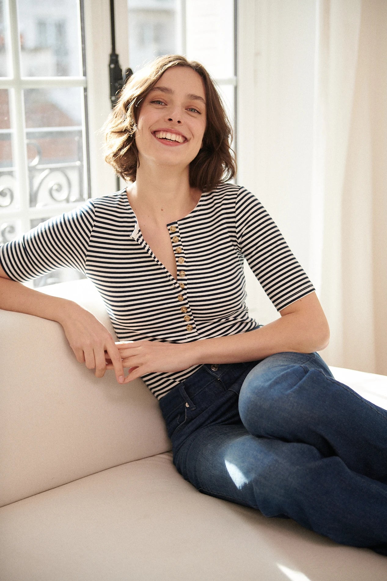 Nathael Paris Bellamy Top - Navy
