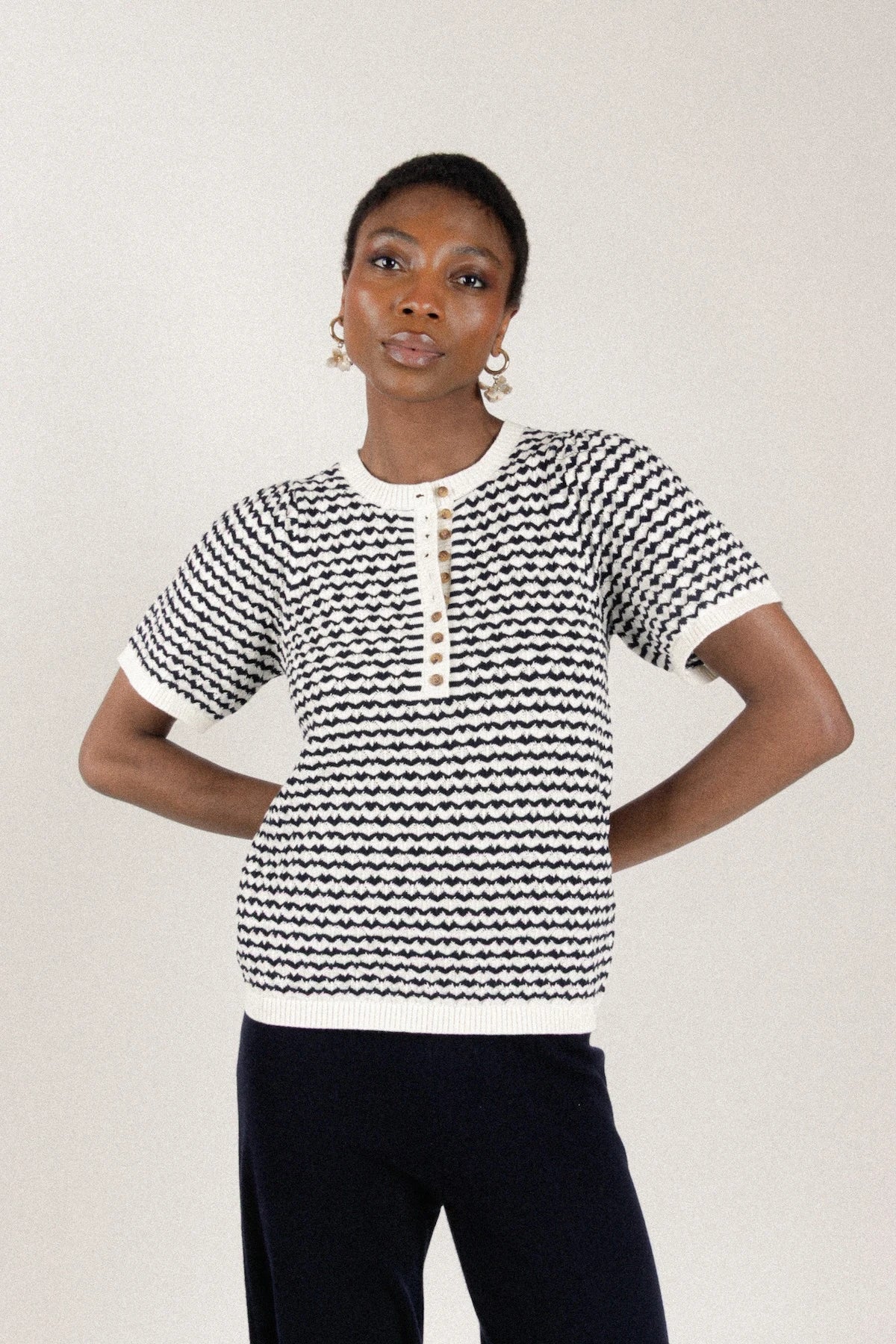Nathael Paris Adeline Top - Navy