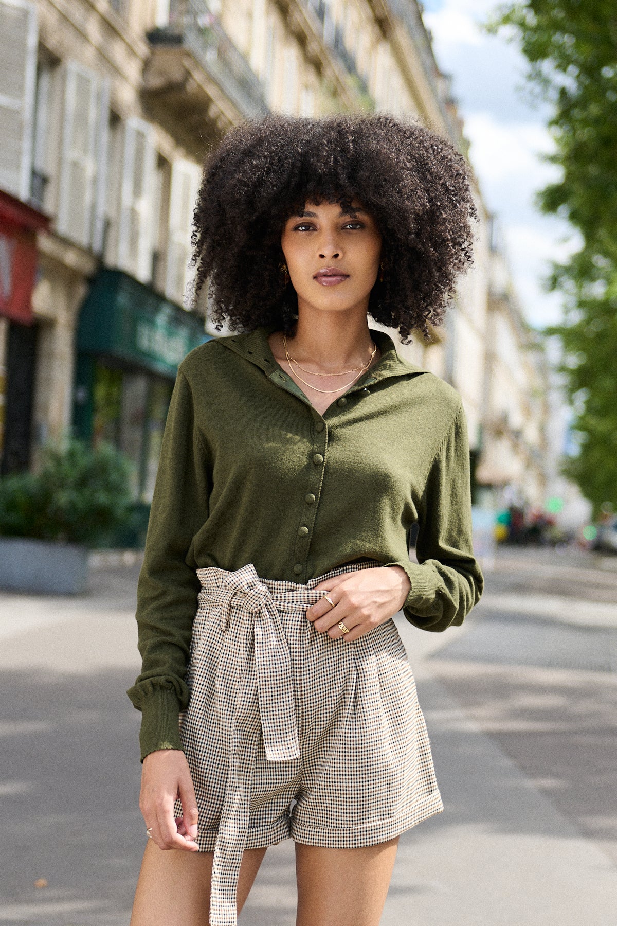 Nathael Paris Marin Cardigan - Khaki