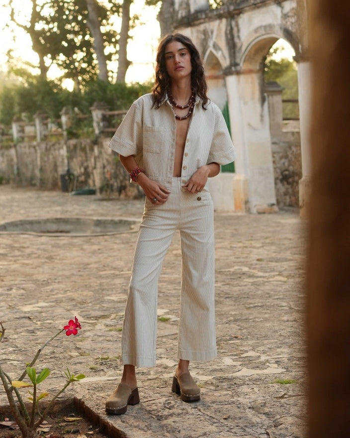 Oraije Paris Victorine Jean - Vert Stripe