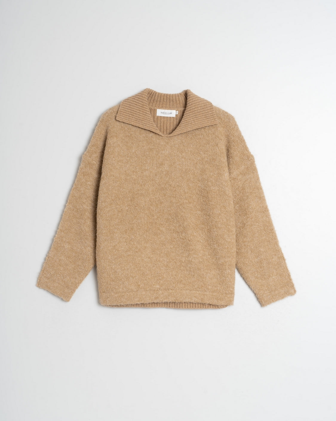 Indi & Cold Polo Collar Jumper (RD410) - Beige