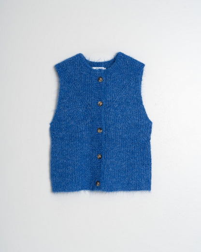 Indi & Cold Ribbed Knitted Vest RD435 - Azul