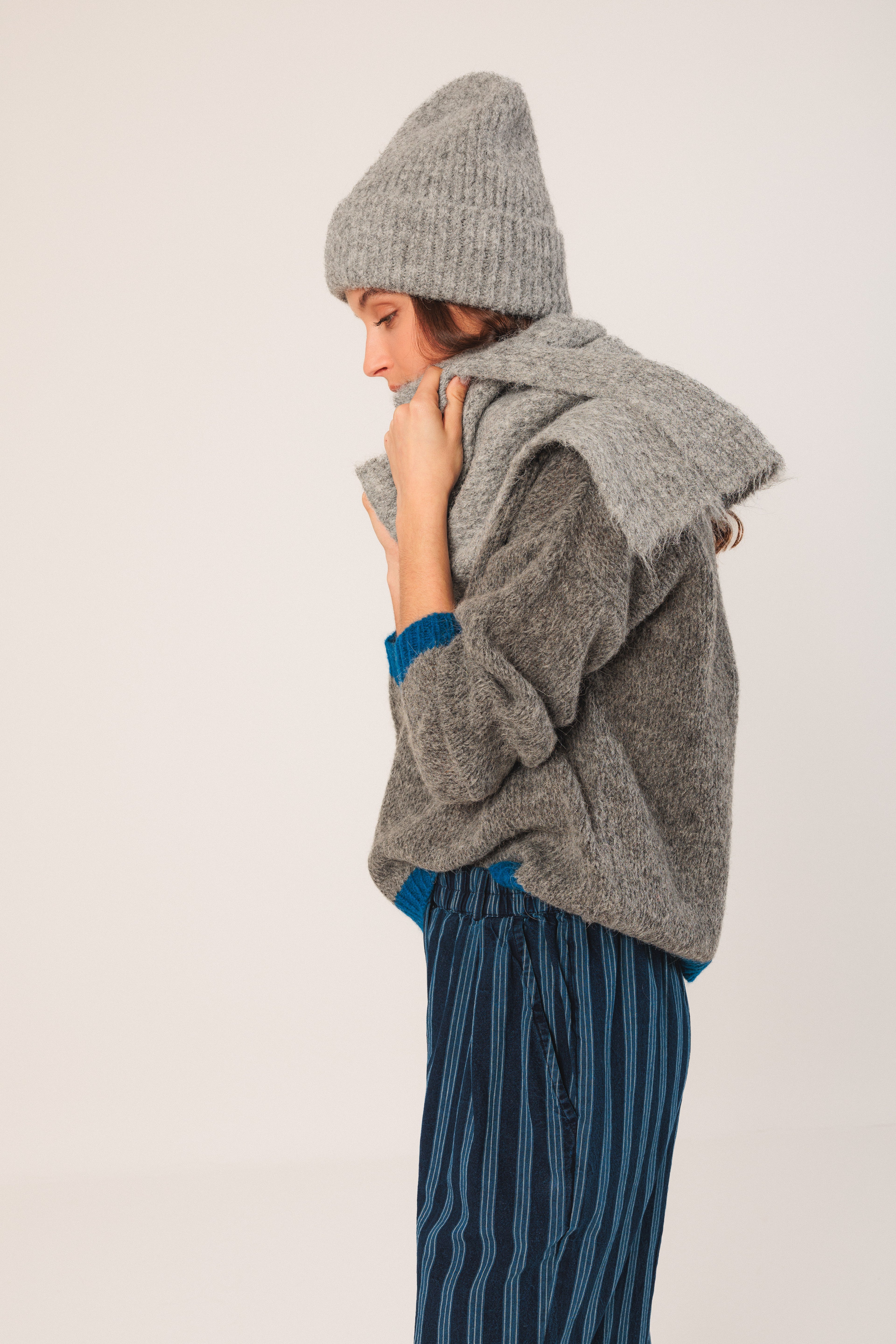 Indi & Cold Colourful Knitted Beanie (RD701) - Gris Vigore