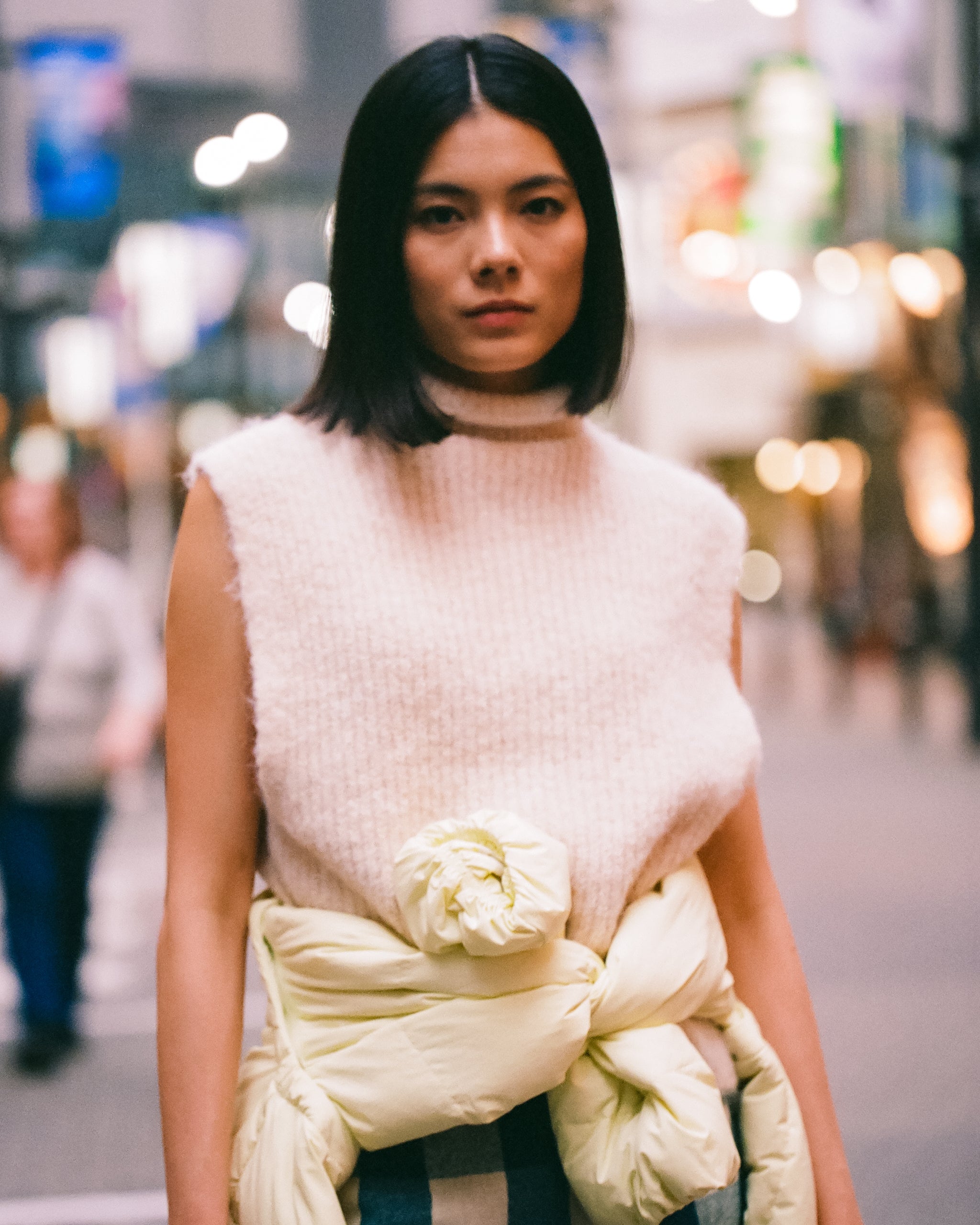 Indi & Cold Square Shaped Knitted Vest (RD872) - Crudo