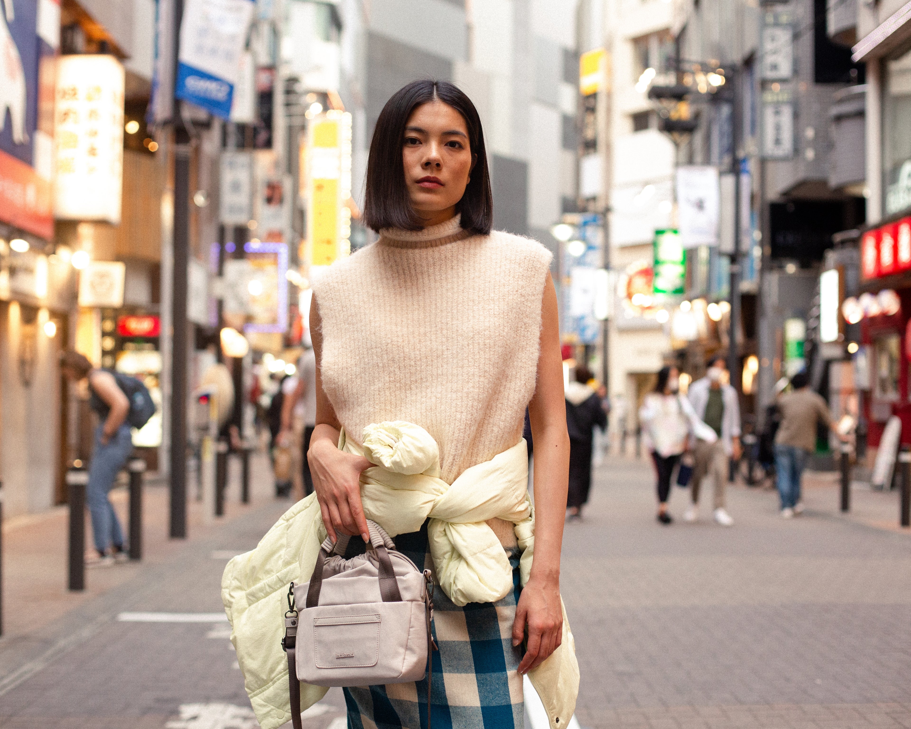 Indi & Cold Square Shaped Knitted Vest (RD872) - Crudo