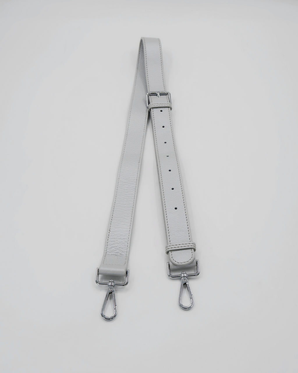 Roman Holiday Bag Strap  - Silver Leather/Silver