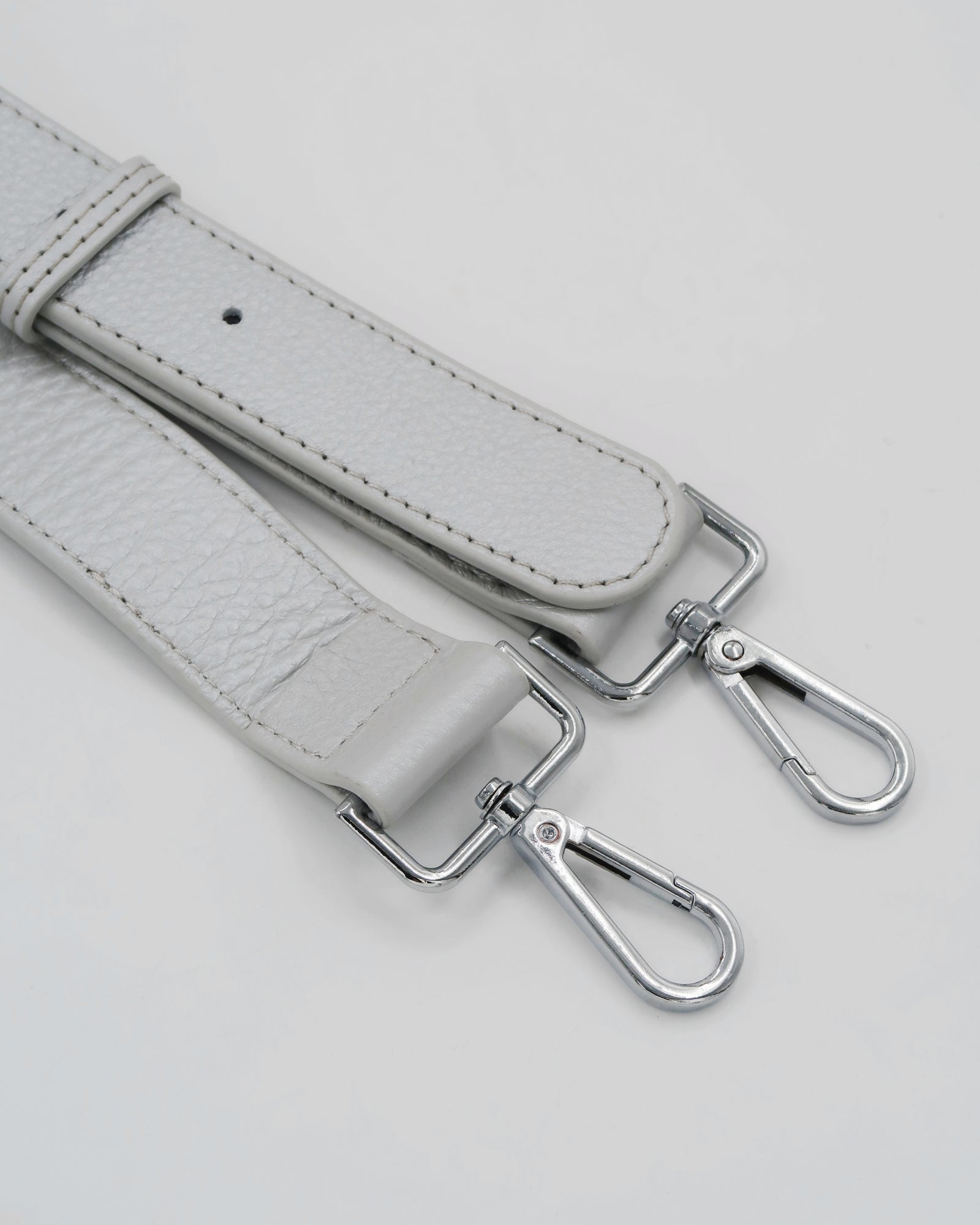 Roman Holiday Bag Strap  - Silver Leather/Silver