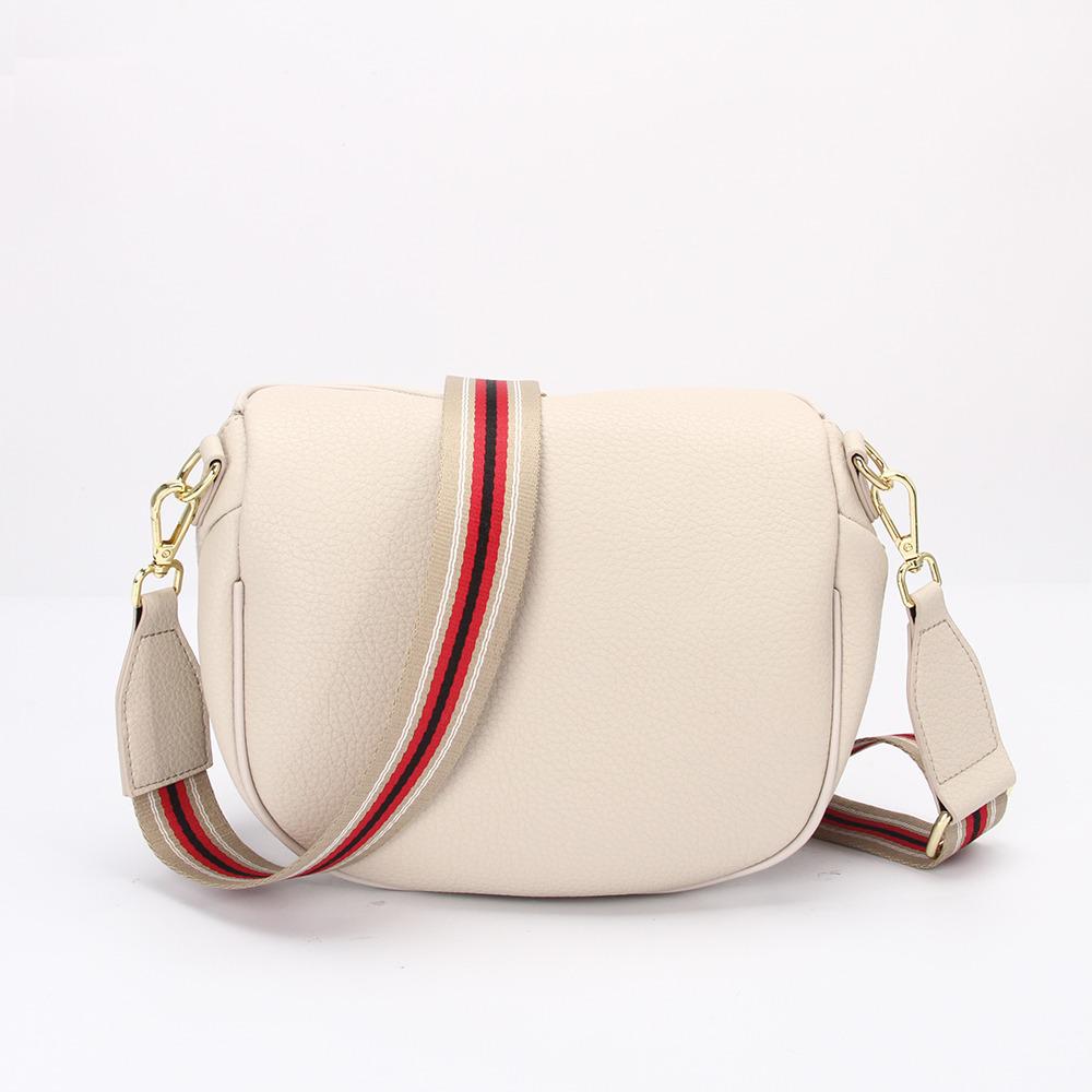 Roman Holiday Bag - Beige/Red Stripe/Gold