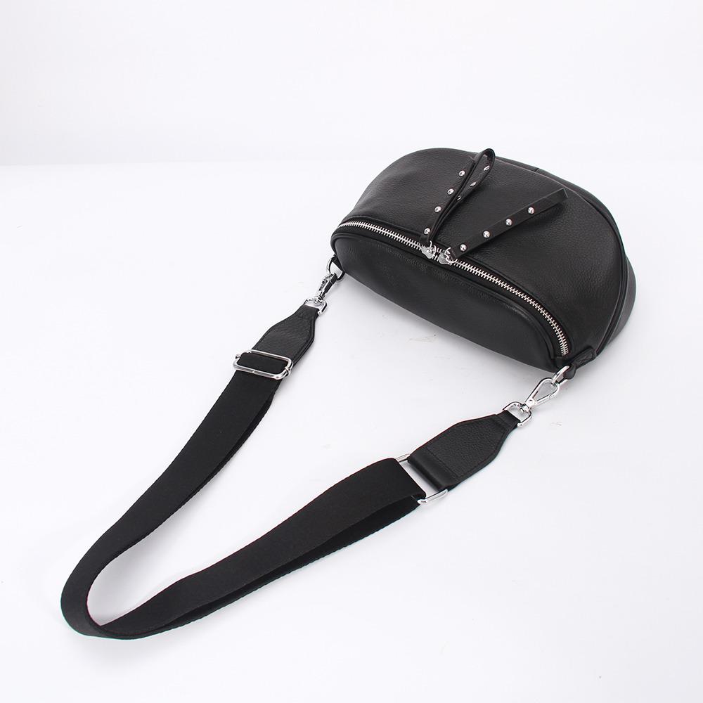 Roman Holiday Bag - Black/Black Strap/Silver