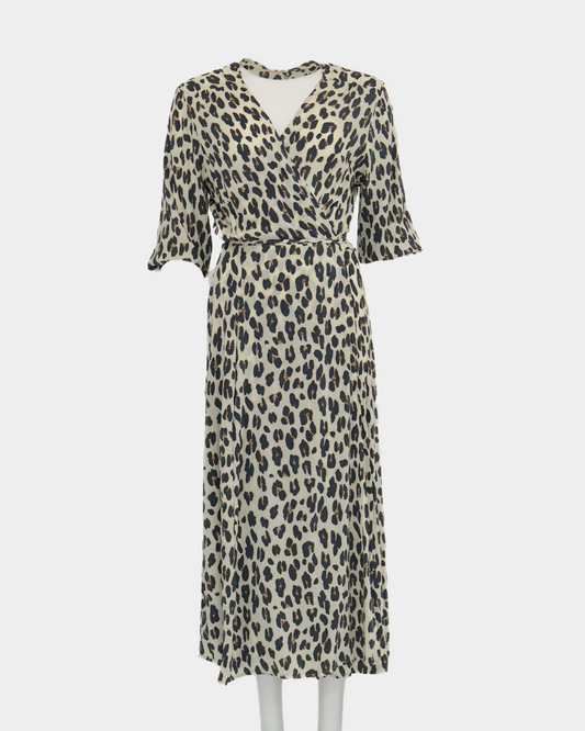 SC Azores Wrap Dress - Leopard Print