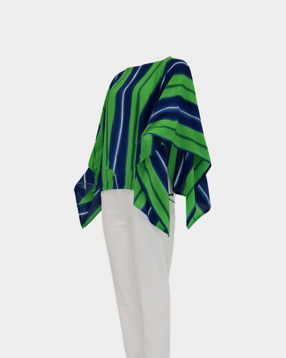 SC Hydra Top - Green/Navy Stripe