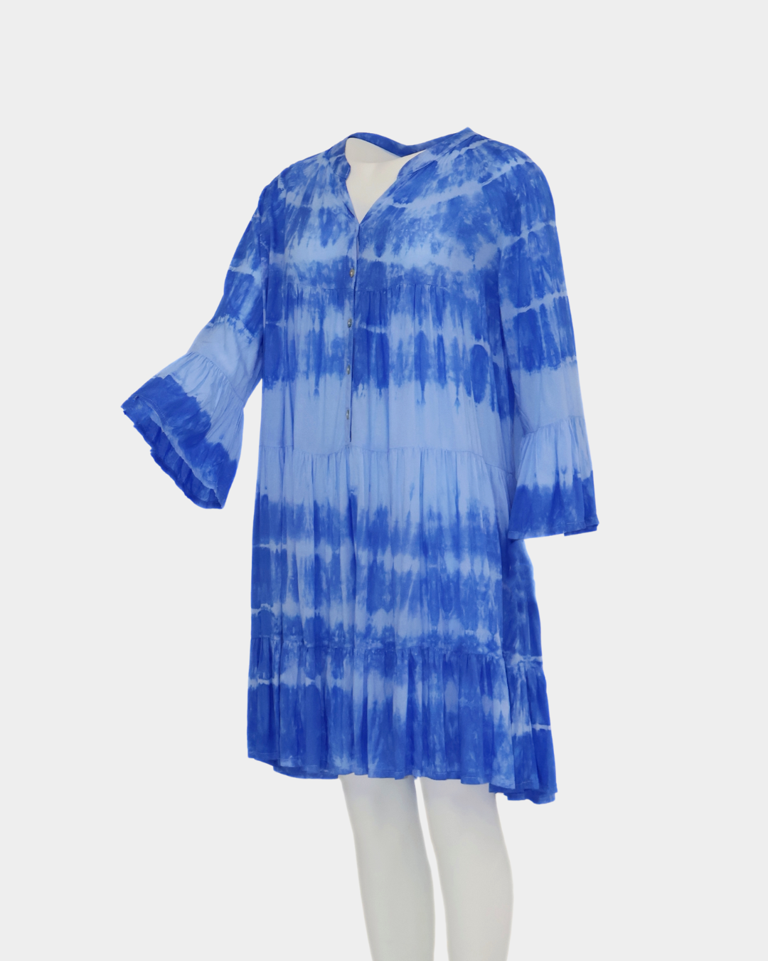 SC Nazare Tiered Dress - Ocean Blue Tie Dye