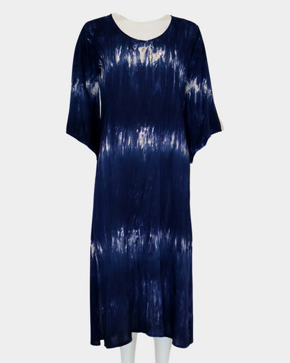 SC Zadar Shift Dress - Navy Tie Dye