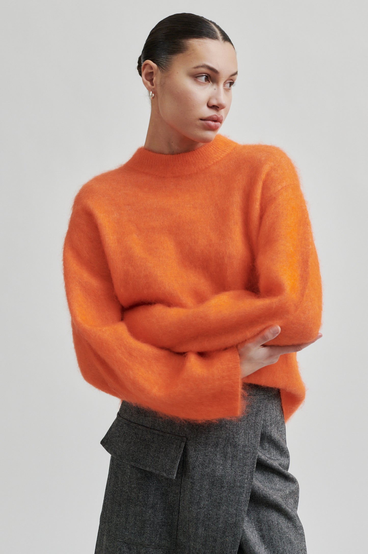 Second Female Anneleen Knit O-Neck - Pureed Pumpkin