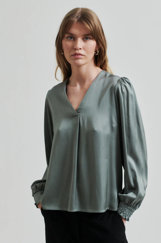 Second Female Barri Blouse - Agave Green