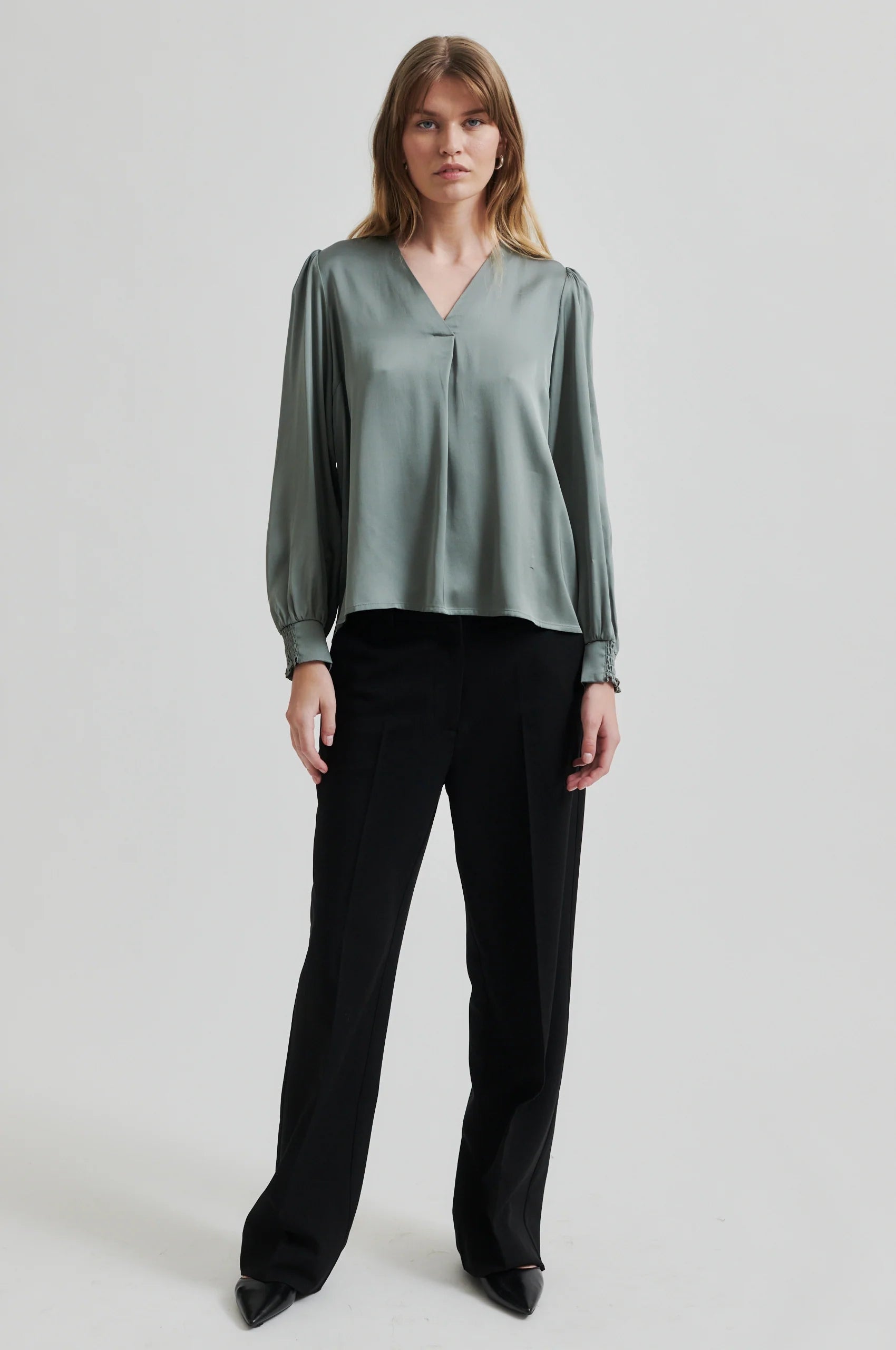Second Female Barri Blouse - Agave Green