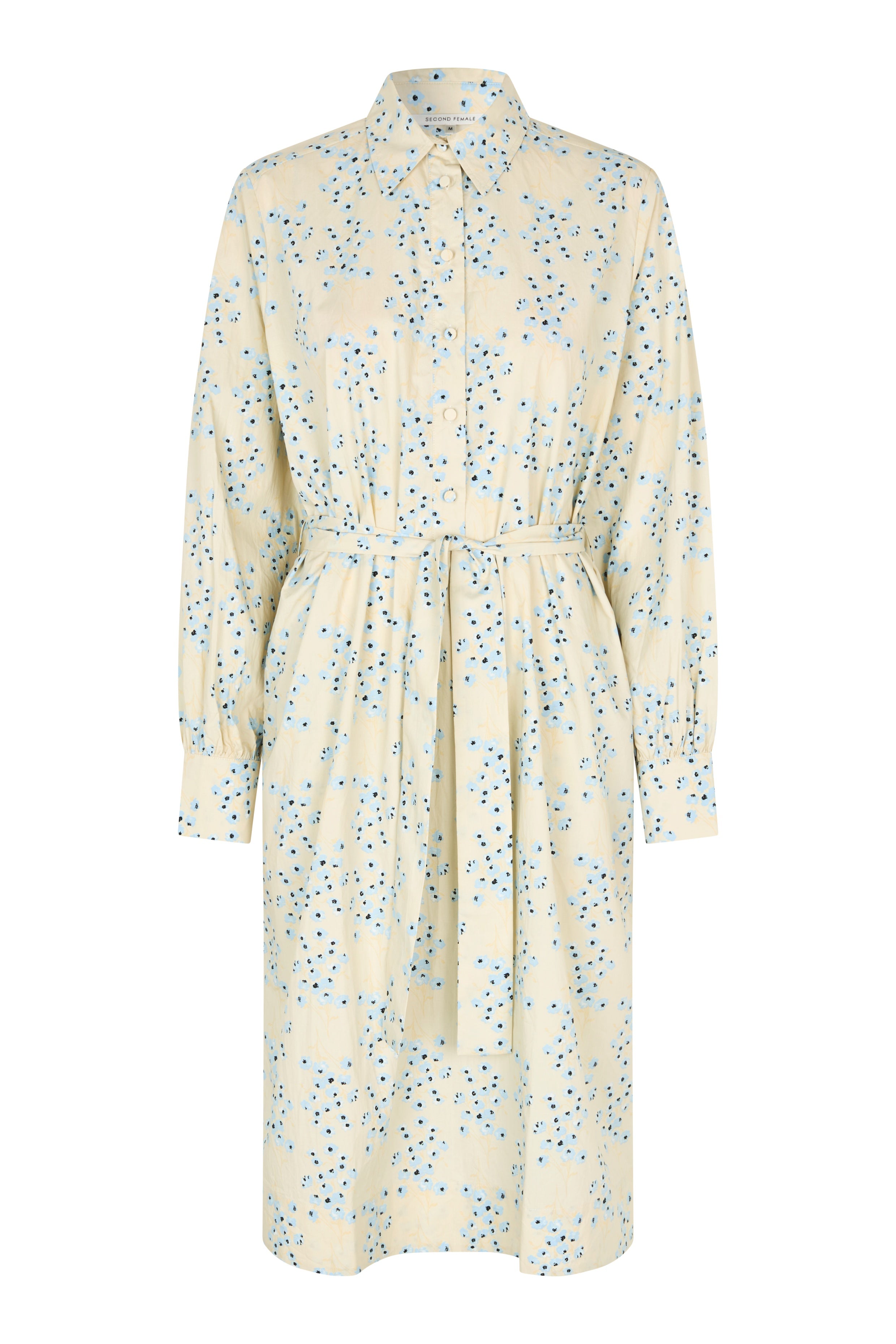 Second Female Claud Midi Dress - Powder Blue